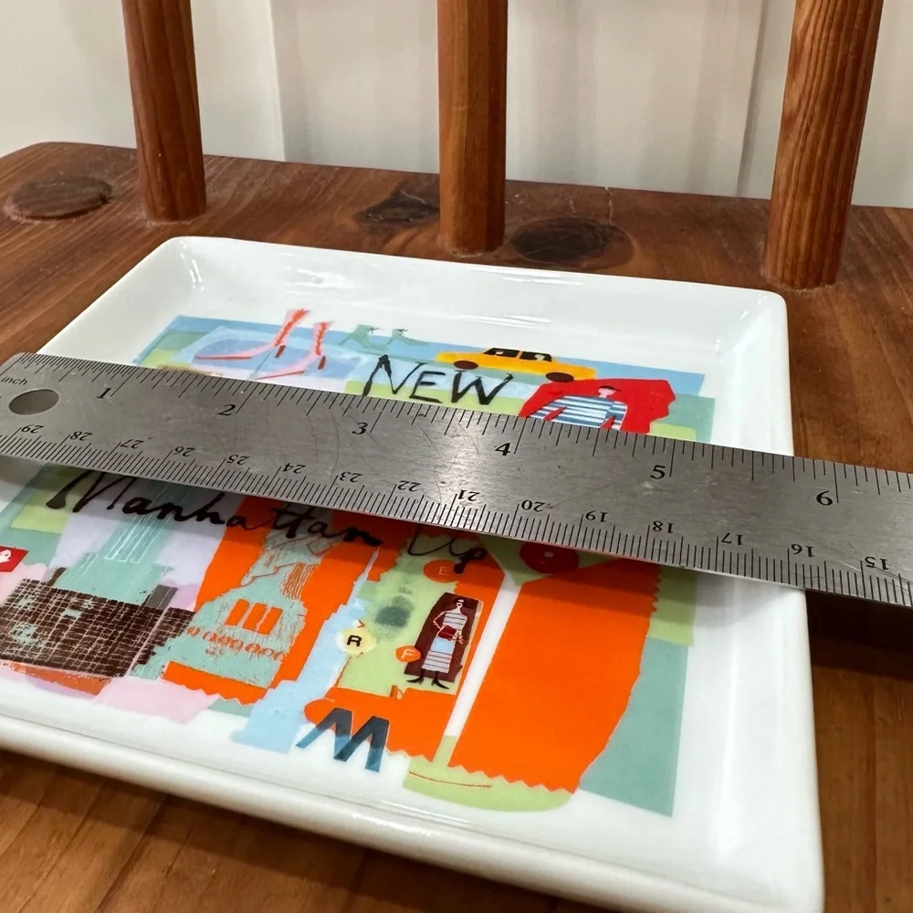Crate & Barrel Road Trip Cities Square Plate New York